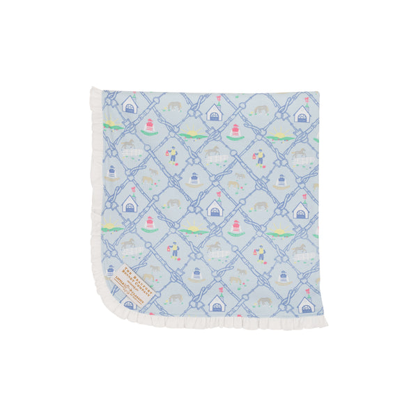 Horse Country Cuteness Baby Buggy Blanket